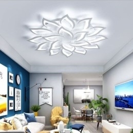 Moderne eenvoudige plafondlamp in de vorm van een zonnebloem van acryl