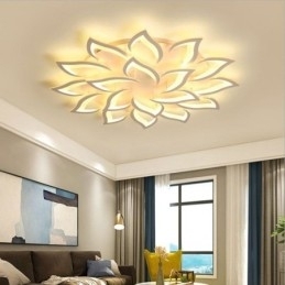 Moderne eenvoudige plafondlamp in de vorm van een zonnebloem van acryl