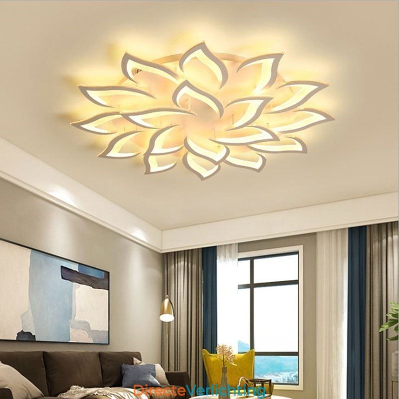 Moderne eenvoudige plafondlamp in de vorm van een zonnebloem van acryl