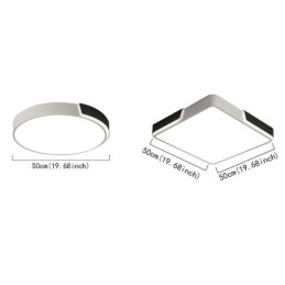 Moderne eenvoudige plafondlamp met ronde inbouwmontage