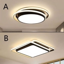 Moderne eenvoudige plafondlamp met geometrische montage, vierkant frame en lamplicht