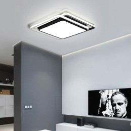 Moderne eenvoudige plafondlamp met geometrische montage, vierkant frame en lamplicht