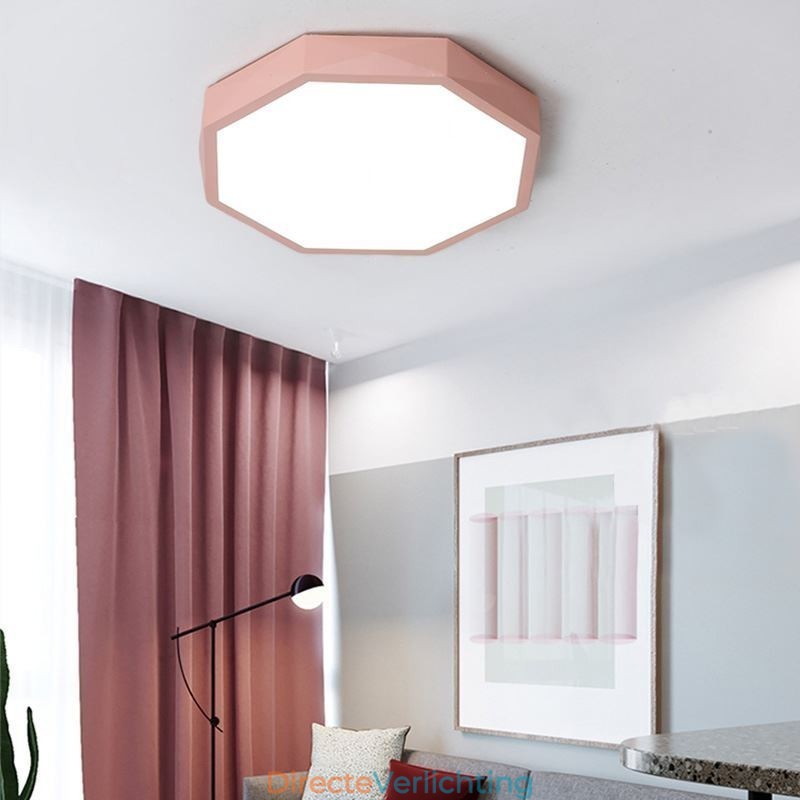 Moderne plafondlamp met speciaal zeshoekig design, ultradunne lamp