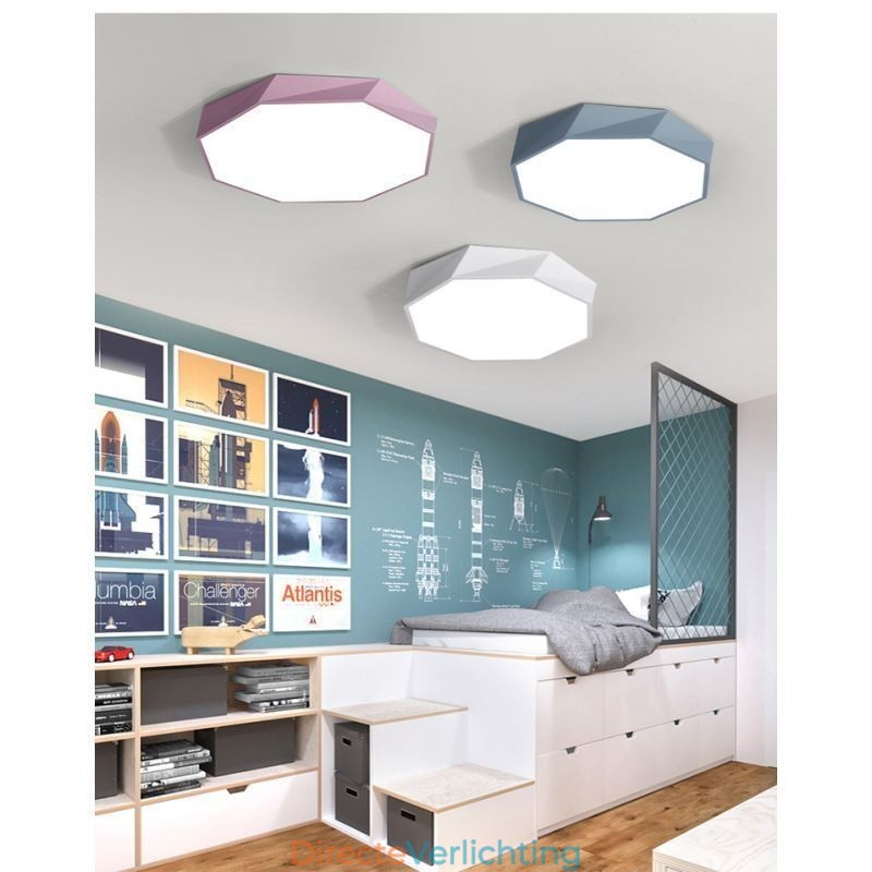 Moderne plafondlamp met speciaal achthoekig design, ultradunne lamp