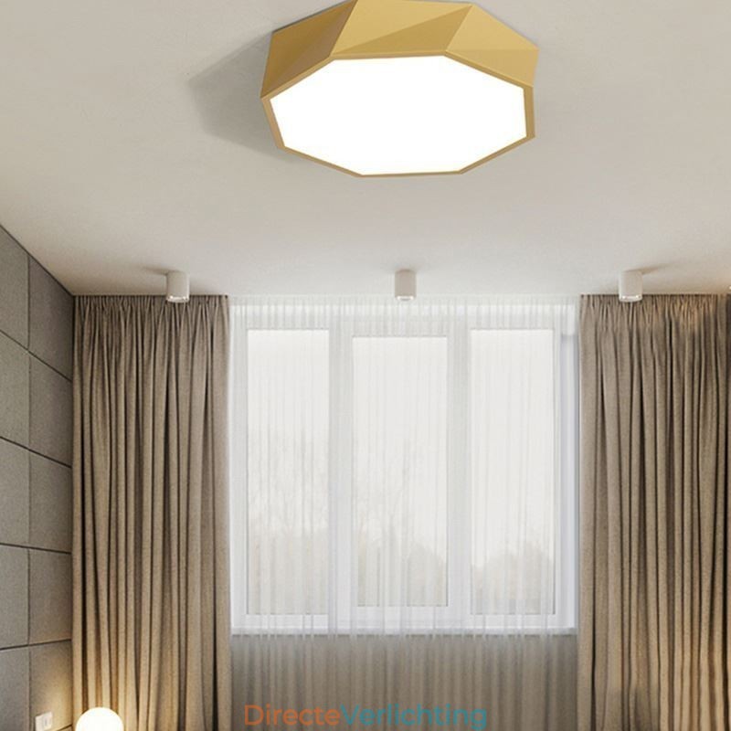 Moderne plafondlamp met speciaal achthoekig design, ultradunne lamp