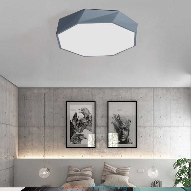 Moderne plafondlamp met speciaal achthoekig design, ultradunne lamp