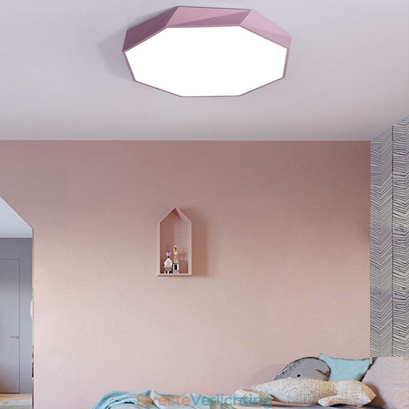 Moderne plafondlamp met speciaal achthoekig design, ultradunne lamp