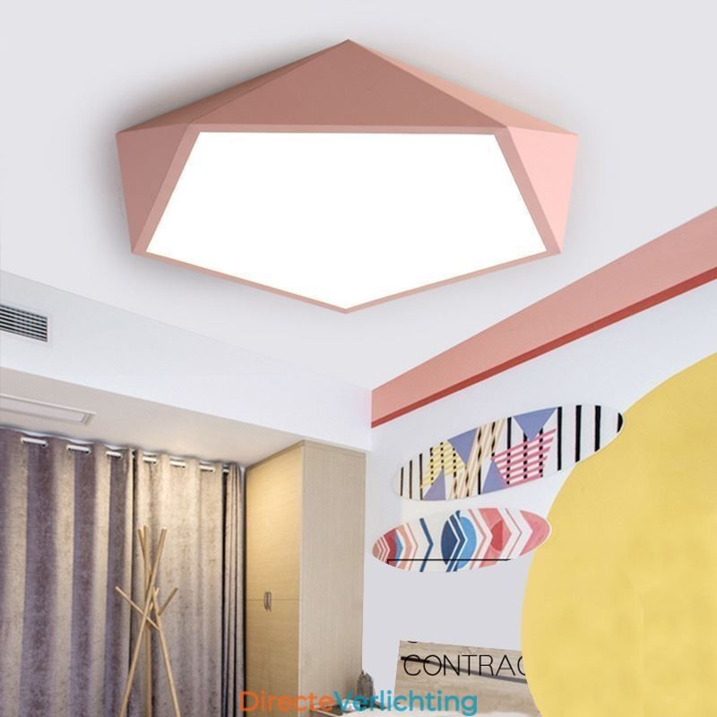 Moderne plafondlamp met diamantdesign, ultradunne verlichting voor thuis