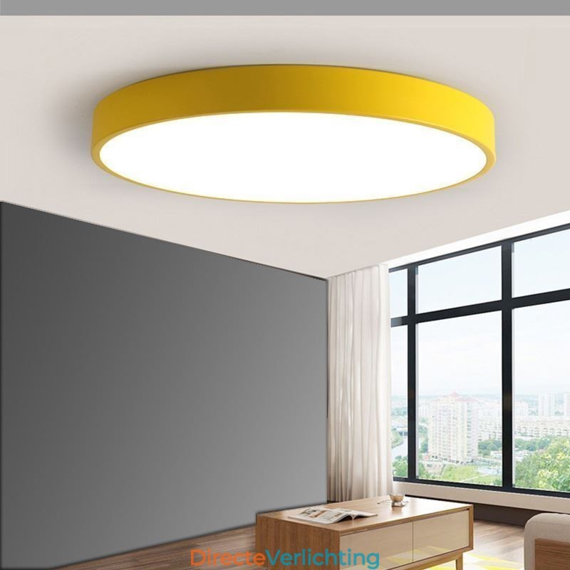 Moderne ronde plafondlamp met inbouw, ultradunne verlichting voor thuis