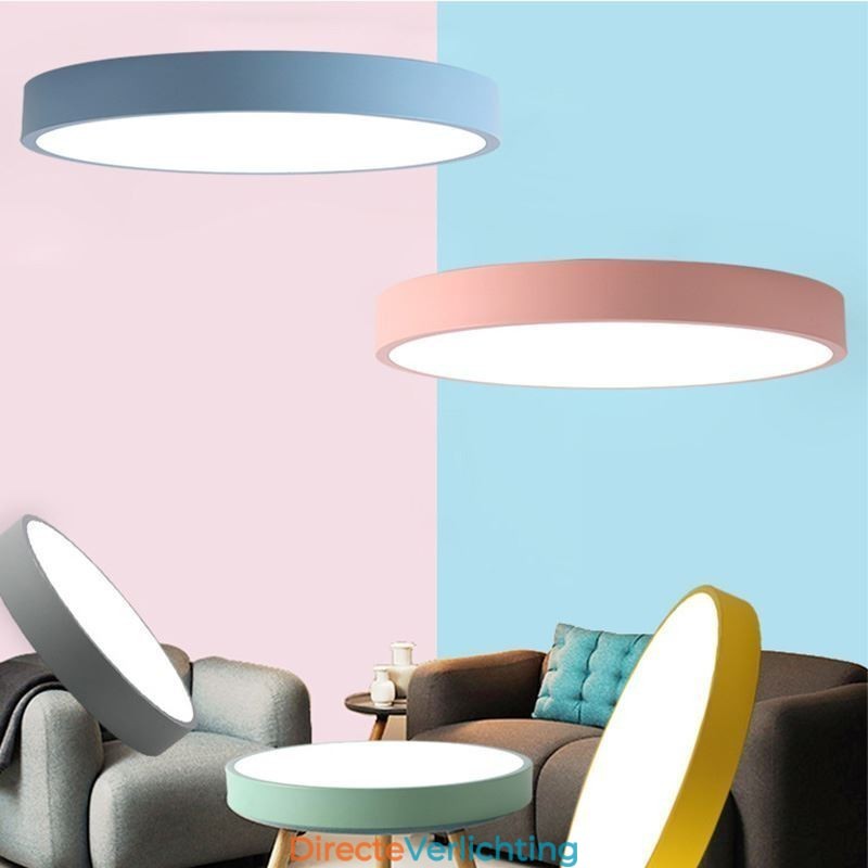 Moderne ronde plafondlamp met inbouw, ultradunne verlichting voor thuis