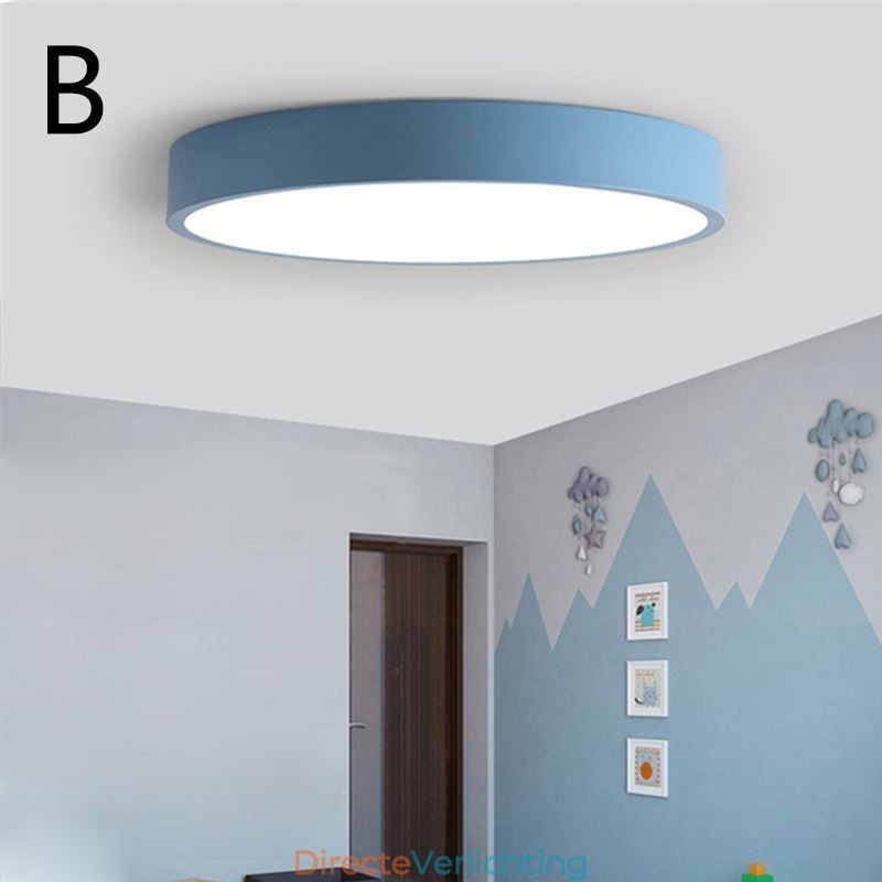 Moderne, inbouwbare, ultradunne plafondlamp met ronde lamp