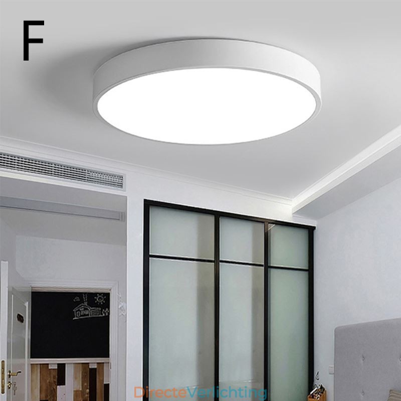 Moderne, inbouwbare, ultradunne plafondlamp met ronde lamp