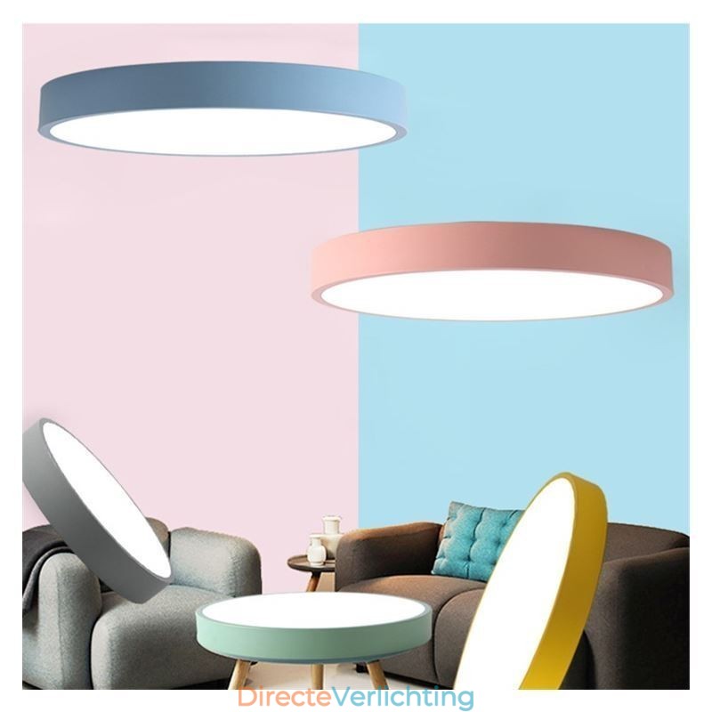 Moderne, inbouwbare, ultradunne plafondlamp met ronde lamp