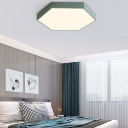 Moderne eenvoudige plafondlamp met zeshoekige inbouw