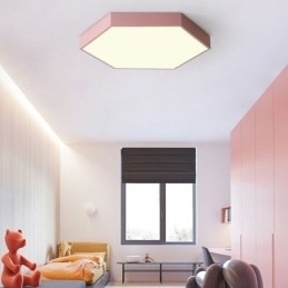 Moderne eenvoudige plafondlamp met zeshoekige inbouw