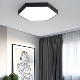 Moderne eenvoudige plafondlamp met zeshoekige inbouw