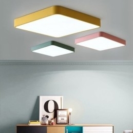 Simlpe Flush Mount Dunne Vierkante Licht Energiebesparende Plafondlamp