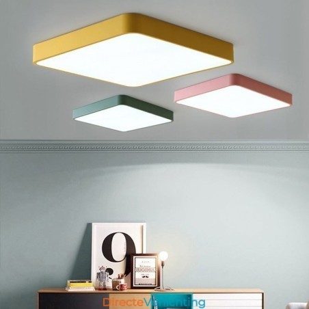 Simlpe Flush Mount Dunne Vierkante Licht Energiebesparende Plafondlamp Simlpe Flush Mount Dunne Vierkante Licht Energiebesparende Plafondlamp
