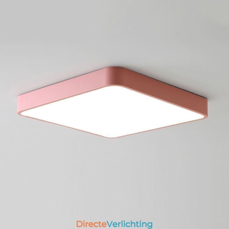 Simlpe Flush Mount Dunne Vierkante Licht Energiebesparende Plafondlamp