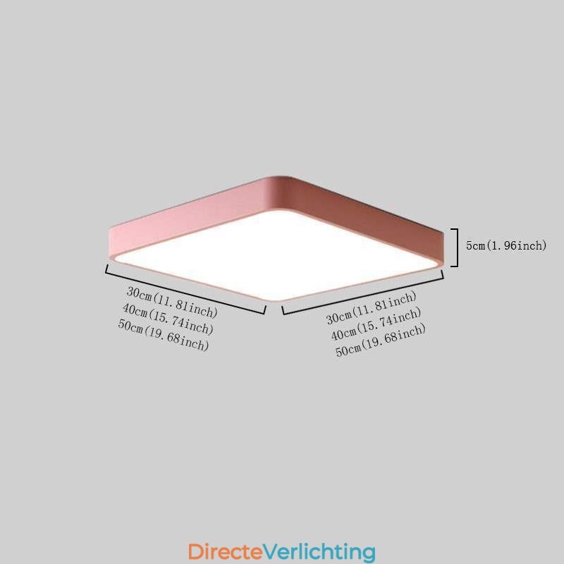 Simlpe Flush Mount Dunne Vierkante Licht Energiebesparende Plafondlamp