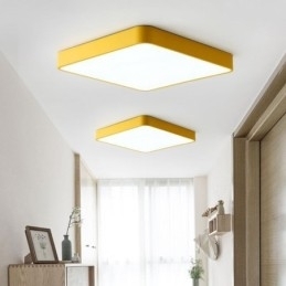 Simlpe Flush Mount Dunne Vierkante Licht Energiebesparende Plafondlamp