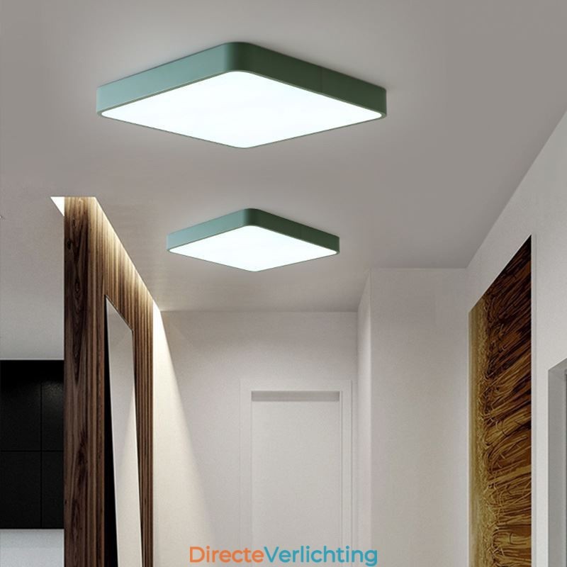 Simlpe Flush Mount Dunne Vierkante Licht Energiebesparende Plafondlamp
