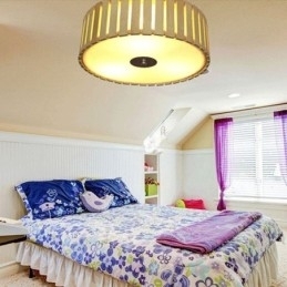 Grote bamboe plafondlamp met Chinese creatieve montage, kinderverlichting