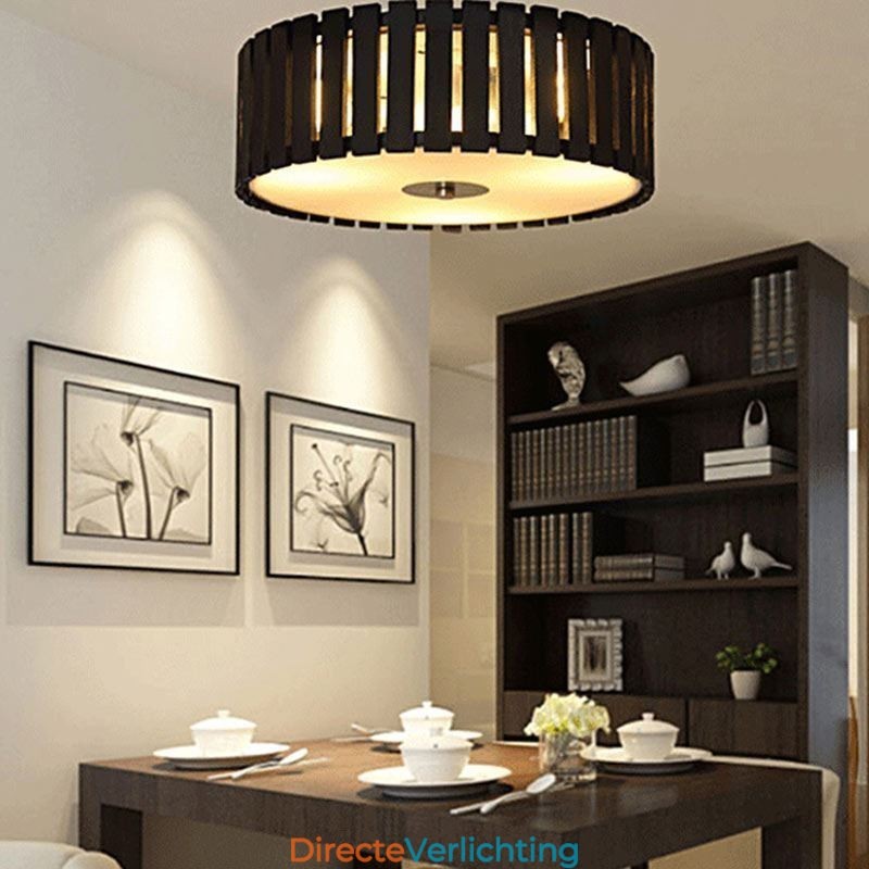 Grote bamboe plafondlamp met Chinese creatieve montage, kinderverlichting