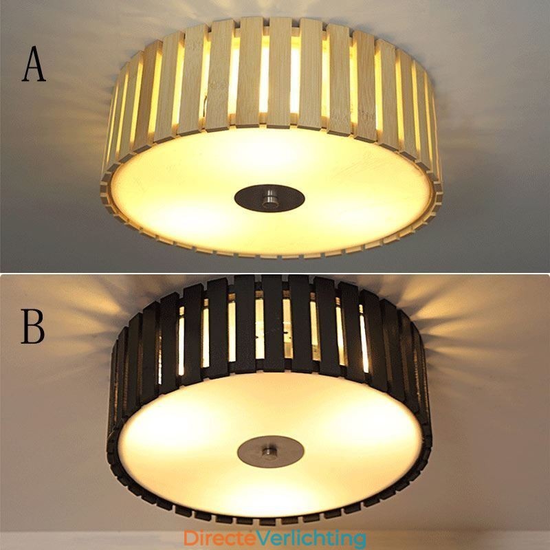 Grote bamboe plafondlamp met Chinese creatieve montage, kinderverlichting