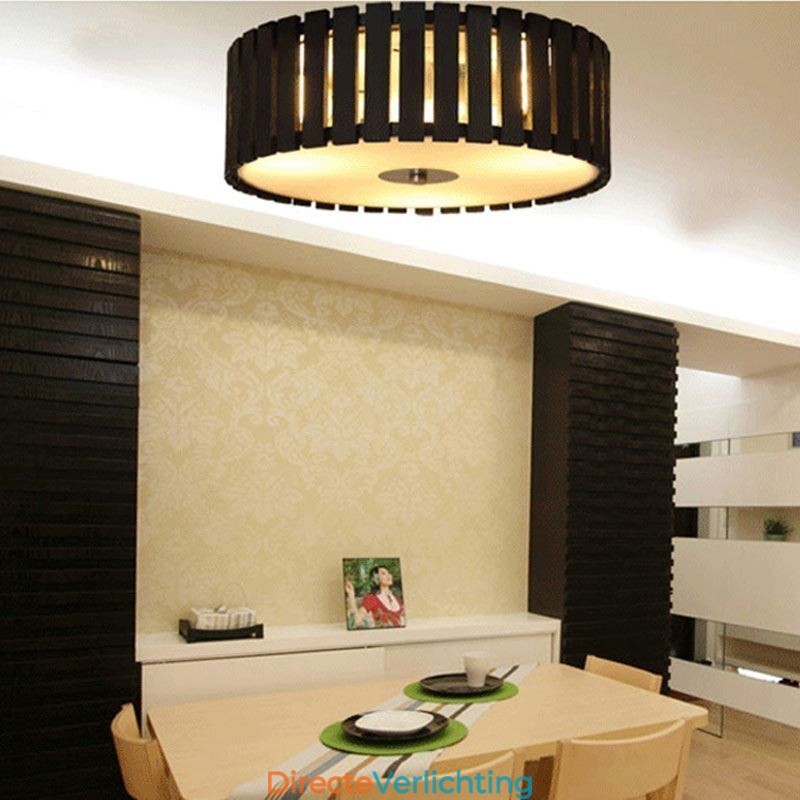Grote bamboe plafondlamp met Chinese creatieve montage, kinderverlichting