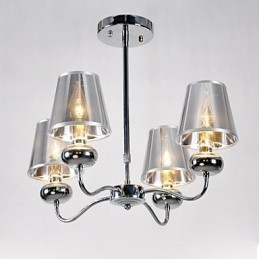 imumModerne eigentijdse mini-stijl gegalvaniseerde metalen kroonluchter hanglamp inbouw eetkamer