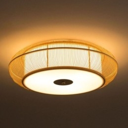 Chinese speciale bamboe plafondlamp met creatieve Japanse ronde plafondmontage