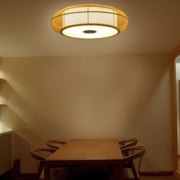 Chinese speciale bamboe plafondlamp met creatieve Japanse ronde plafondmontage