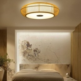 Chinese speciale bamboe plafondlamp met creatieve Japanse ronde plafondmontage