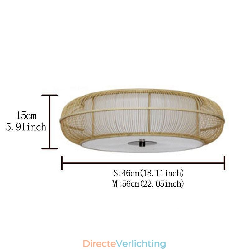 Chinese speciale bamboe plafondlamp met creatieve Japanse ronde plafondmontage