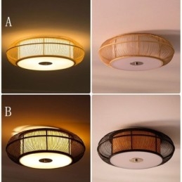 Chinese speciale bamboe plafondlamp met creatieve Japanse ronde plafondmontage