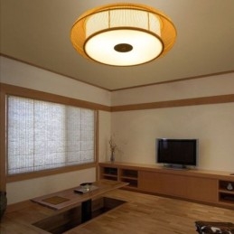 Chinese speciale bamboe plafondlamp met creatieve Japanse ronde plafondmontage