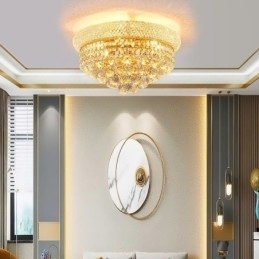 Europese plafondlamp met plafondlamp van kristal