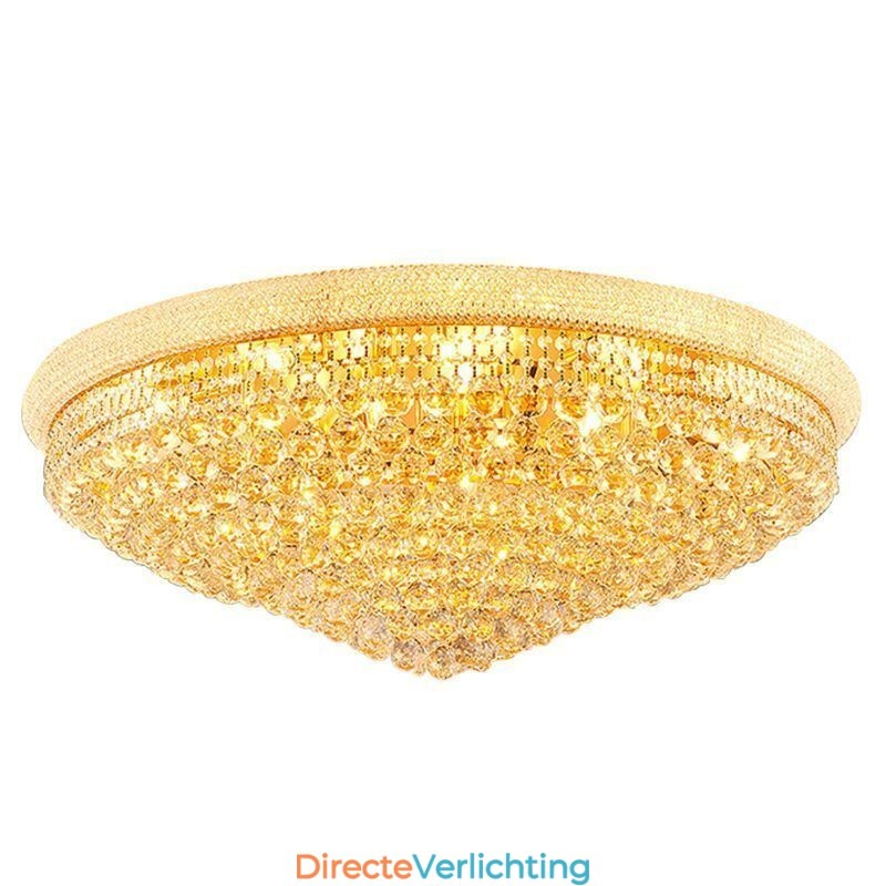 Europese plafondlamp met plafondlamp van kristal