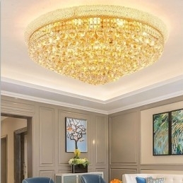 Europese plafondlamp met plafondlamp van kristal