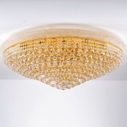 Europese plafondlamp met plafondlamp van kristal