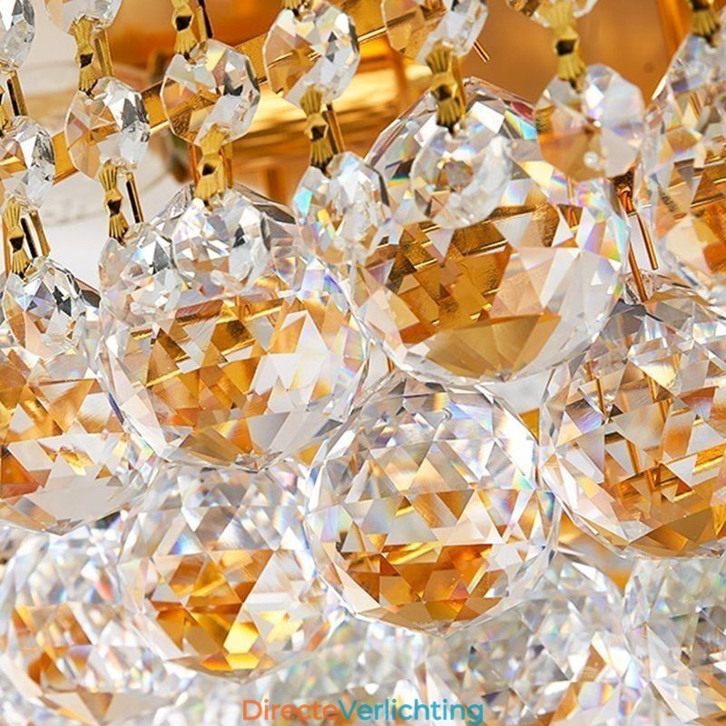 Europese plafondlamp met plafondlamp van kristal
