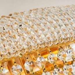 Europese plafondlamp met plafondlamp van kristal