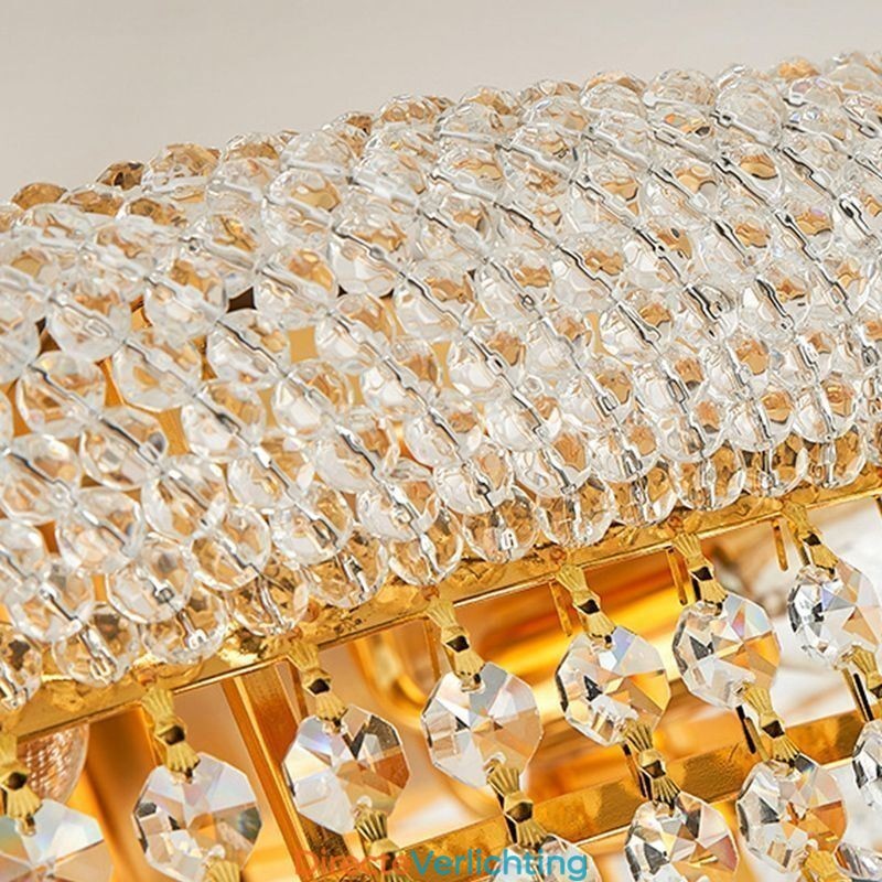 Europese plafondlamp met plafondlamp van kristal