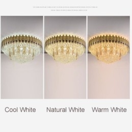 Kristallen plafondlamp met ronde, gegalvaniseerde Phoenix Tail-gouden luxe decoratieve plafondlamp