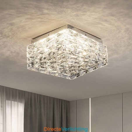 Kristallen plafondlamp inbouw drie kleuren dimbaar Kristallen plafondlamp inbouw drie kleuren dimbaar