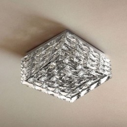 Kristallen plafondlamp inbouw drie kleuren dimbaar