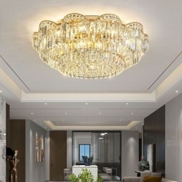 Kristallen plafondlamp met luxe ronde kristallen decoratie