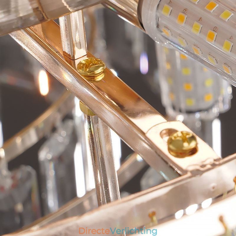 Kristallen plafondlamp met luxe ronde kristallen decoratie
