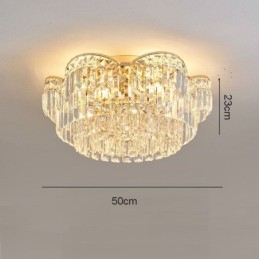 Kristallen plafondlamp met luxe ronde kristallen decoratie